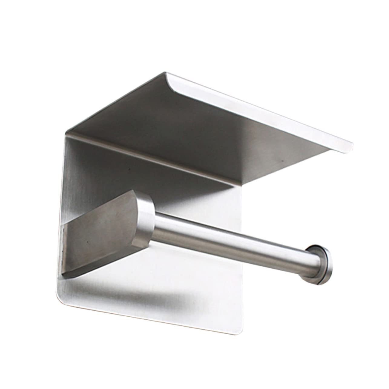 Portarrollos 304 Papel de Acero Inoxidable Higiénico Plata | Estante de Almacenamiento, Diseño Ahorra Espacio, Montaje en Pared para Cocina y Baño