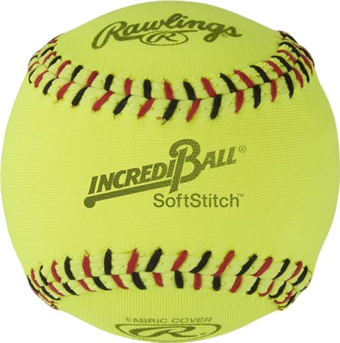 Rawlings | Incredi-Ball Yellow Softstitch Softballs | RIB11SS | 11 | 12 Count