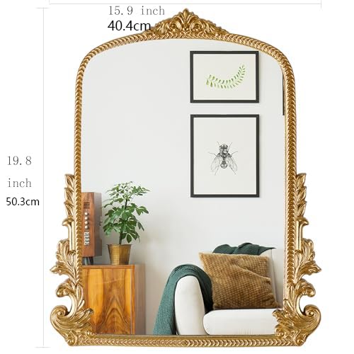 Amazon.com: Gold Arched Mirror (15.9 * 19.8 inches) Ornate Baroque