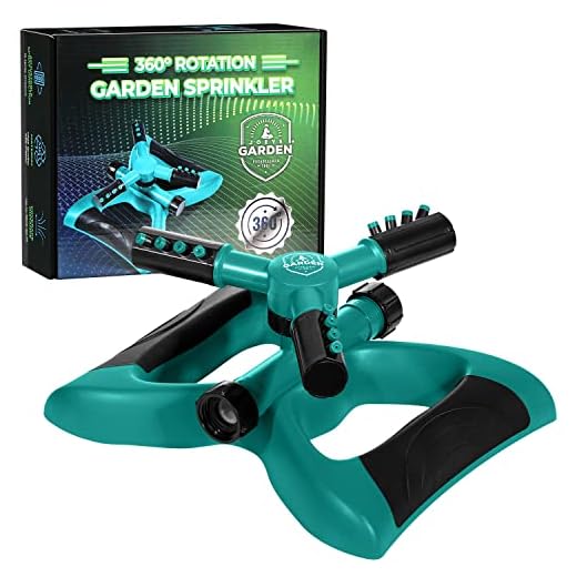 Joeys Sprinkler for Yard, Rotating Garden Sprinkler for Large Area Coverage, Lawn and Yard Sprinklers (Green)