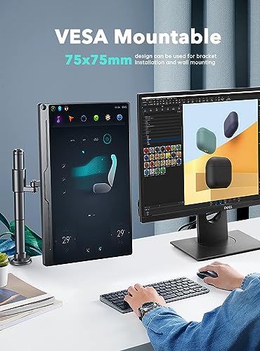 Image of UPERFECT Portable Monitor 4K 17.3'' 100% Adobe RGB 500 Nits Brightness FreeSync HDR IPS 2 Speakers Eye Care Game Display Type-C HDMI for Xbox PS4 Switch Laptop PC Phone Mac, VESA & Smart Case