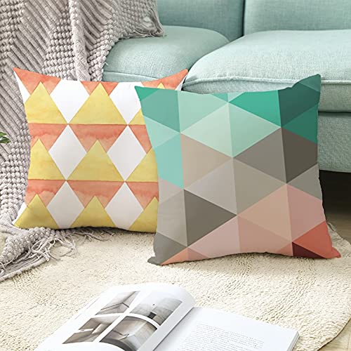 Homxi Kissenbezug 40x40 Nordic Kissenbezüge Dekokissen Polyester Dot Stripes Geometrisch Dekokissen Set Schwarz Blau – Bild 3