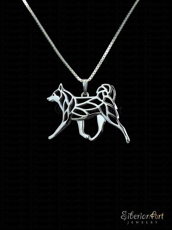 925 Sterling Silver Alaskan Klee Kai Pendant Necklace Gift For Dog Lovers Dog Necklace Pet Jewelry Dog Memorial Dog Keepsake Pet Rare Handmade Dog Loss Personalized Animal Jewelry Unique Birthday Gift