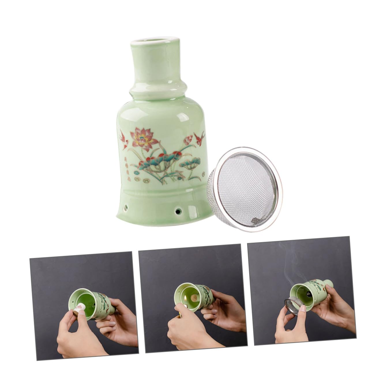 Ceramiczny Do Moksoterapii z Izolacją Cieplną Przenośny Garnuszek Do Masażu Moxą i Skrobania Bezpieczny Ceramiczny Materiał Karku Kolan i Ramion
