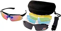 Kit Óculos Ciclismo Bike 5 Lentes Polarizado Suporte Grau Preto