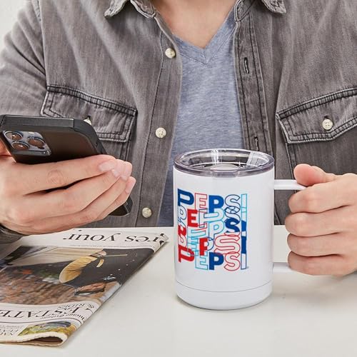 Taza de viaje aislada de acero inoxidable 15 oz Pepsi miniatura 4