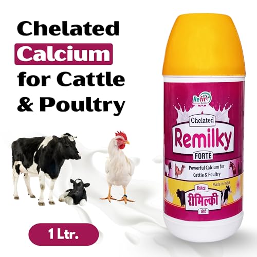 Image of REFIT ANIMAL CARE Chelated Liquid Calcium for Cow, Pig, Goat, Sheep, Horse, Buffalo and Other Dairy Animals, 1 Litre, Remilky Forte