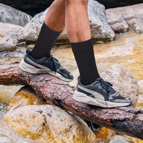 Image of Jeyiour 2 Pairs Waterproof Socks Unisex Waterproof Breathable Outdoor Skiing Hiking Wading Fishing Socks for Men Women