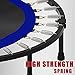 Kanchimi Faltbar Mini Fitness Indoor Exercise Workout Rebounder Sport Trampolin mit Griff (Blau, 40 inch（101.6 cm）)