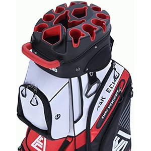 ASK ECHO T-Lock Golf Cart Bag with 14 Way Organizer Divider Top, Premium Cart Bag with Handles and Rain Cover for Men