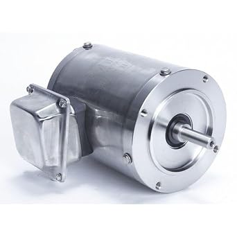 Leeson Electric, 191205.00, .5HP, 1740RPM, 3PH, 208V;230V;460V, 56C Frame, C-Face Flange, Footless, TENV, Washdown Duty Motor