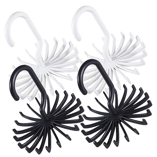 Happyyami 2pcs Necktie Hook Rack Claw Rotary Tie Organizer for Closet Versatile Belt and Tie Storage Easy to Install Lightweight Design Home Essential