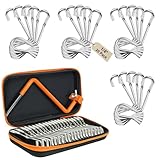 Fence Wire Tightener with Bag, 20PCS 6mm Barb Wire Fencing with Tighteners Handle, 1/4" Fence Wire Tensioning Tool for Fast Tightening Wire Fence