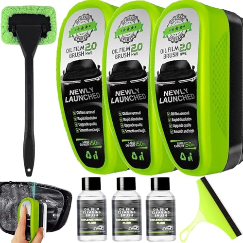 Cyeior 2026 New Clear Vision Windshield Cleaner Clear Vision Glass Cleaner Automotive Clears Vision Window Cleaner Crystal-Clear View in Any Weather Ultimate Clarity in Any Weather (3PCS)