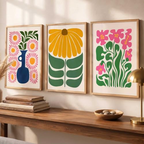 Image of kotart Timeless Boho Art Home Decoration Painting | Paintings With Frame For Living Room Bed Room Hotel Wall Decor Digital Reprint Set of 3