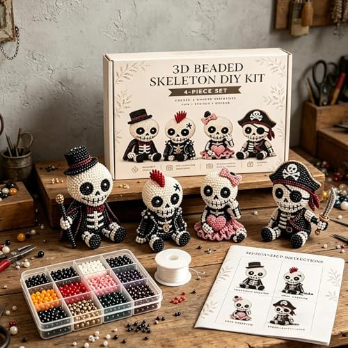 Cuentas de pony para decoración y fabricación de joyas con figuras en forma de hueso 7