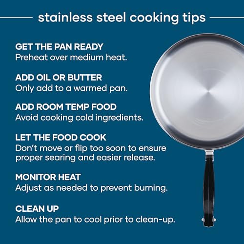 Image of Farberware Classic Series Stainless Steel Frying Pan Set, 8.25-Inch and 10-Inch Skillets