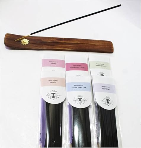 Hosley Soothe Your Senses With 120 Incense Sticks Frankincense, Nag Champa, Lavender, Myrrh, Wind, Apple Cinnamon, And A 12 Inch Holder Elevate Your Space With Aromatherapy Bliss thumb #1