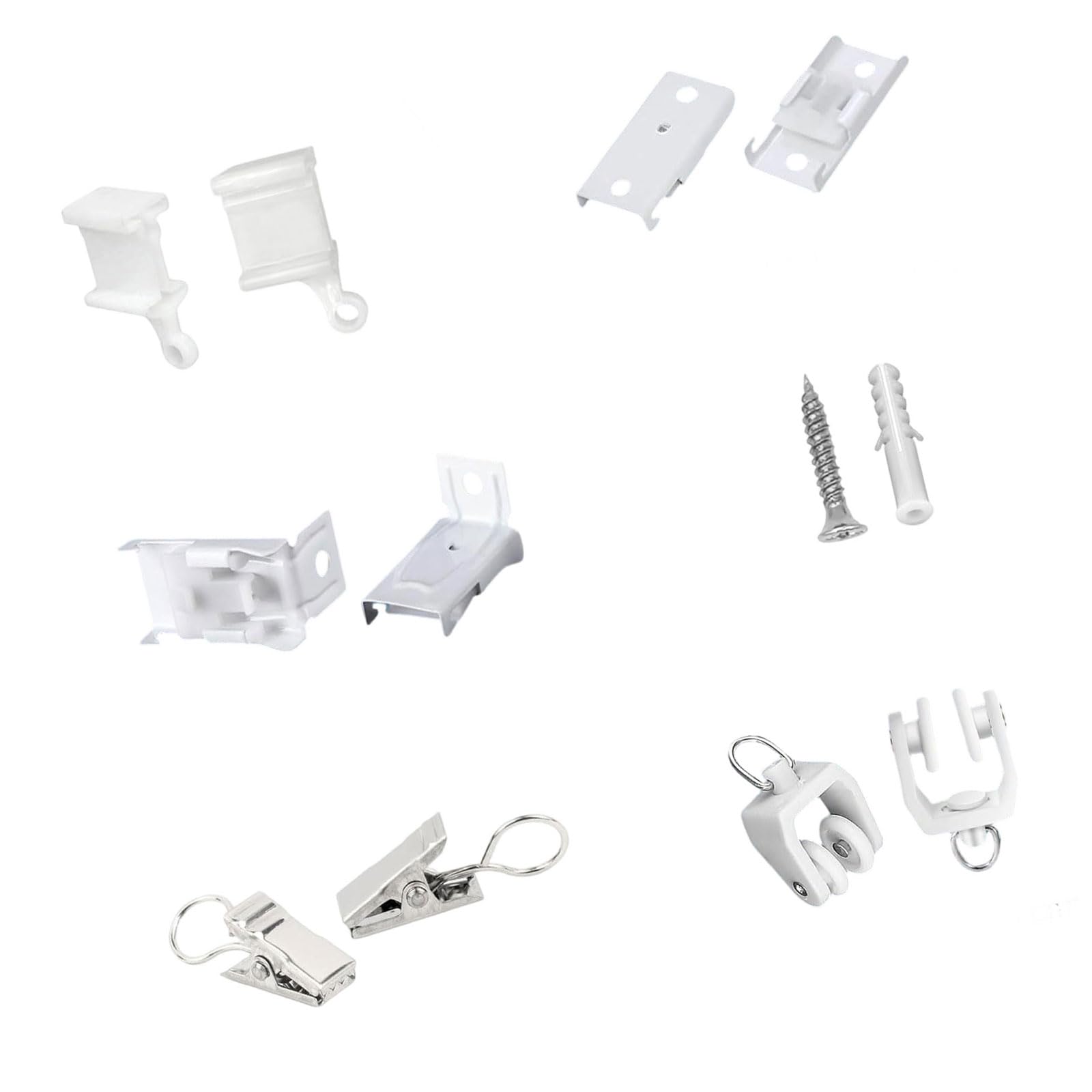 Ceiling Curtain Track Accessories Bendable Curved Rails Bracket Flexible Mounting Hardware for Curtains Room Divider Rod Flexible Curtain Track Accessories Bendable Rails Set Ceiling Mount Hardware