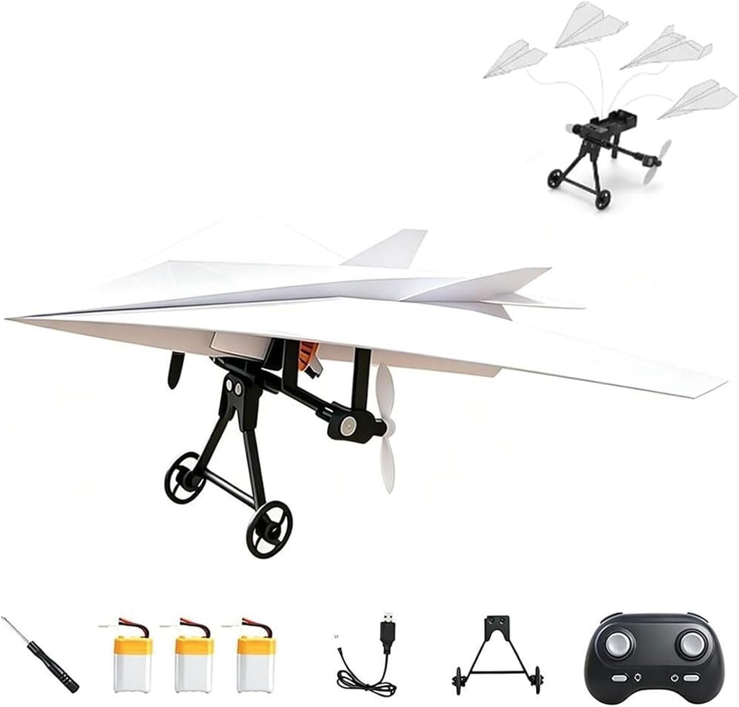 RC Paper Airplane Kit With Gyro DIY Electric Remote Control Plane Kit