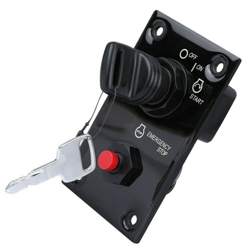 Marine Outboard Single Engine Ignition Key Switch Panel 37100-96J24 Compatible with Outboard Boat Motor Engine