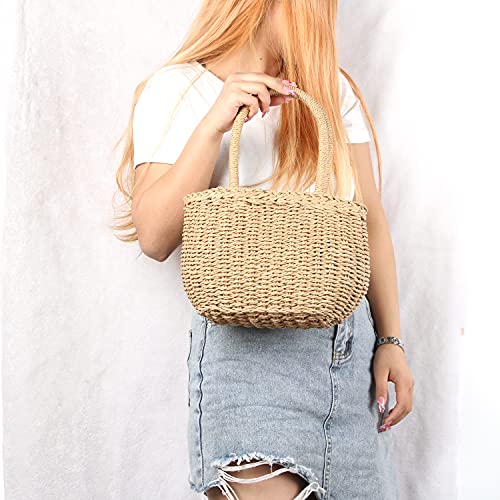 Bolso FENBEN Straw Hobo para mujer tejido cruzado miniatura 3