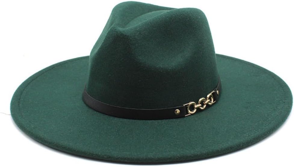 Black Wool Felt Western Cowboy Hat, Wide Brim, Beaded Leather Band