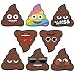 M MORCART Emoji Poop-Kühlschrankmagnete, 8 Stück Lustig Kackhaufen-Magnete für Magnettafel, Smiley KOT-Magnet für Whiteboard, Pinnwand, Belohnungstafel für Kinder, Scherzartikel (Maß:60x60mm)