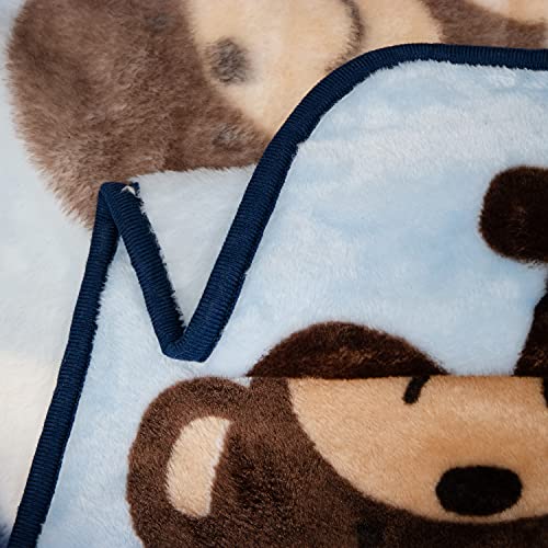 Image of Fleece Plush Soft Throw Blanket - Lightweight Crib Blanket for Baby Bed Lounger - Fuzzy Warm Cozy Toddler Blanket for Daycare Preschool Naptime, 43 inch X 30 inch (Guitar Monkey)