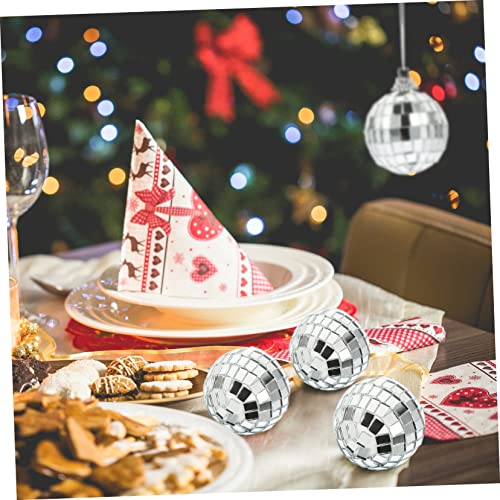 6pcs Disco Mirror Ornaments Reflective Hanging Decorations para árbol de Navidad, fiestas de cumpleaños, bodas y celebraciones miniatura 5
