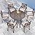 Sophia & William 7 Pieces Cast Aluminium Patio Dining Furniture Set for 6, Powder-Coating Outdoor Dining Chairs and Round Table with 2.2" Umbrella Hole for Porch Backyard Deck, Bronze
