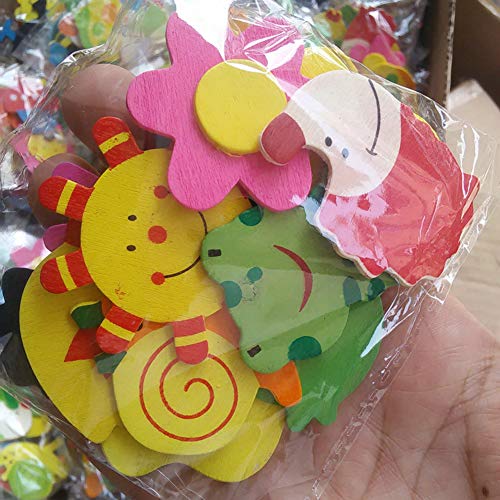 Meideli 12 peças ímãs de geladeira de animais ímãs de geladeira de madeira adesivos magnéticos de ge
