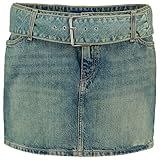 100 % coton Hugo Gamini_b Jupe en Jean, Bleu Clair 436, M Femmes