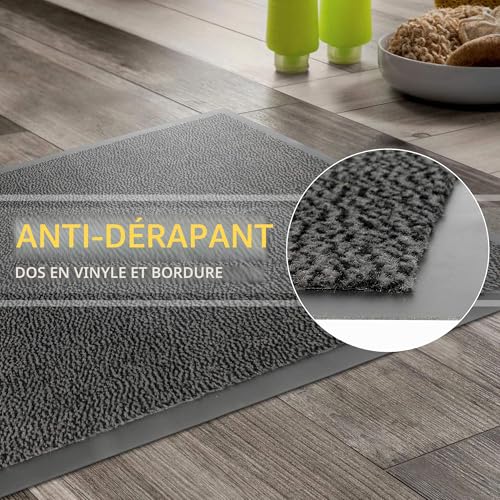Tapis de porte extérieur imperméable et lavable grand format 60x90cm - 6