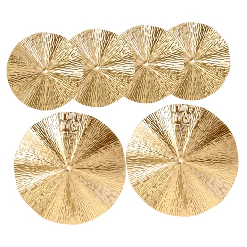Lurrose 6 Piezas Decoración De Pared De Gafas De Sol Onduladas Sala De Estar Decoración De La Pared De Aura Decoración De La Pared Del Arte Del Espejo Encima Del Sofá Desct Ola Metal