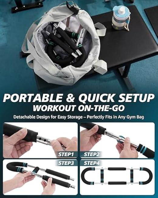 Twister Arm Trainer Chest Workout, Handheld Arm Chest Exerciser Bar, Adjustable Resistance Chest Muscle Strengthen Trainer - Push-Up Alternative, Home Fitness for Pectorals & Triceps Strength Building