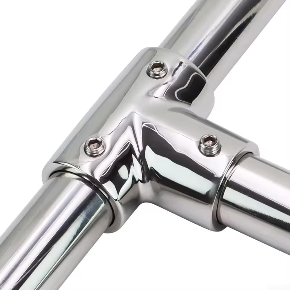 Pipe Tee Connector in 316 Stainless Steel for Outdoor For Yacht Applications (22MM)