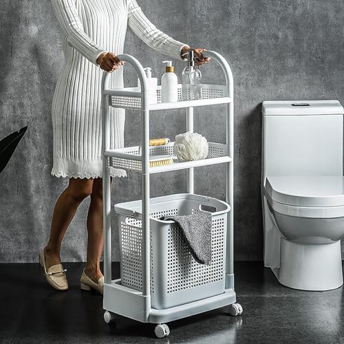 Carrito multiusos con ruedas bloqueables para organizar salones pequeños