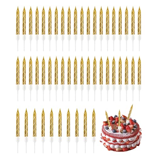 50 Stück Spiral Kuchen Kerzen, Geburtstagskerzen Für Torte...