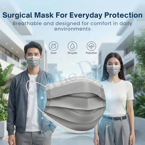 Image of Surgical Mask for Men & Women | Certified by ISO & CE to Protect Mouth Droplets, Dust and Pollution Combo