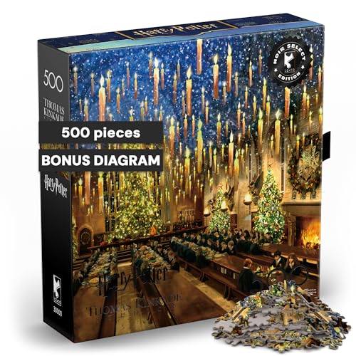 Buffalo Games - Harry Potter The Great Hall - Rompecabezas de 500 Piezas para Adultos | Silver Select, Licencia Oficial, Cartón Reciclado, Tamaño Terminado 21.25 x 15 in, Incluye Póster, Caja para Regalo miniatura 1