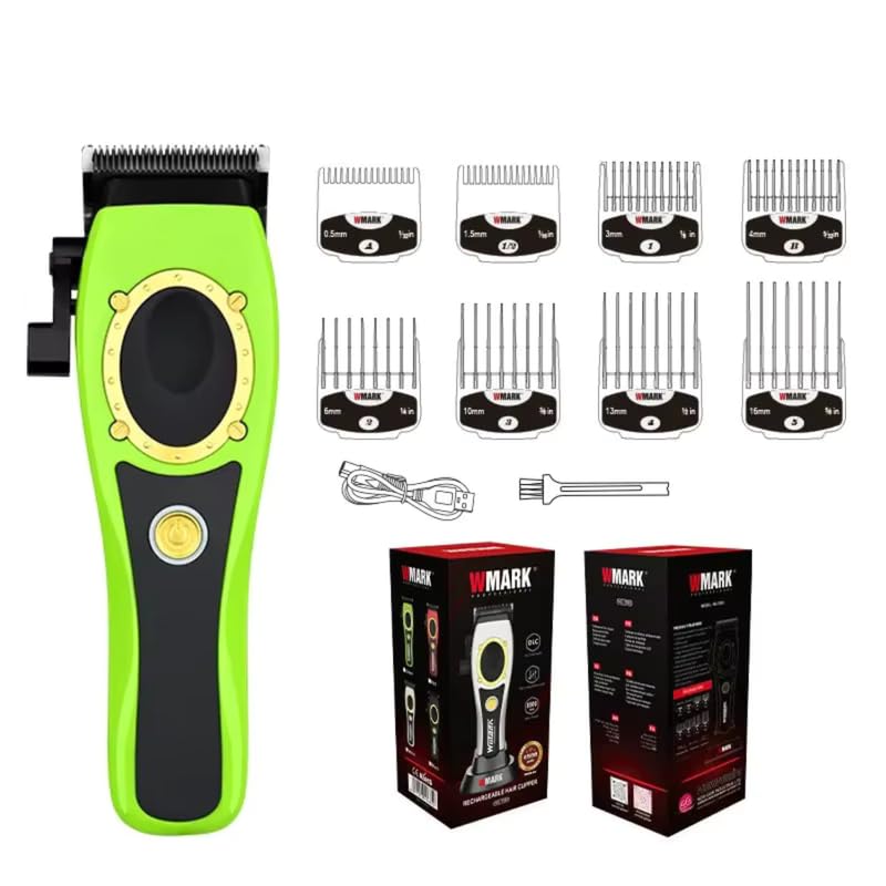 Image of WMARK NG-7030 Salon Series 8000-8500RPM 385 Double Ball Bearing Motor Zero Gapped Hair Clipper High Precision Fade Blade with DLC Process 4500mAh Battery USB Charging & Stand 240-Min Runtime, Model 10