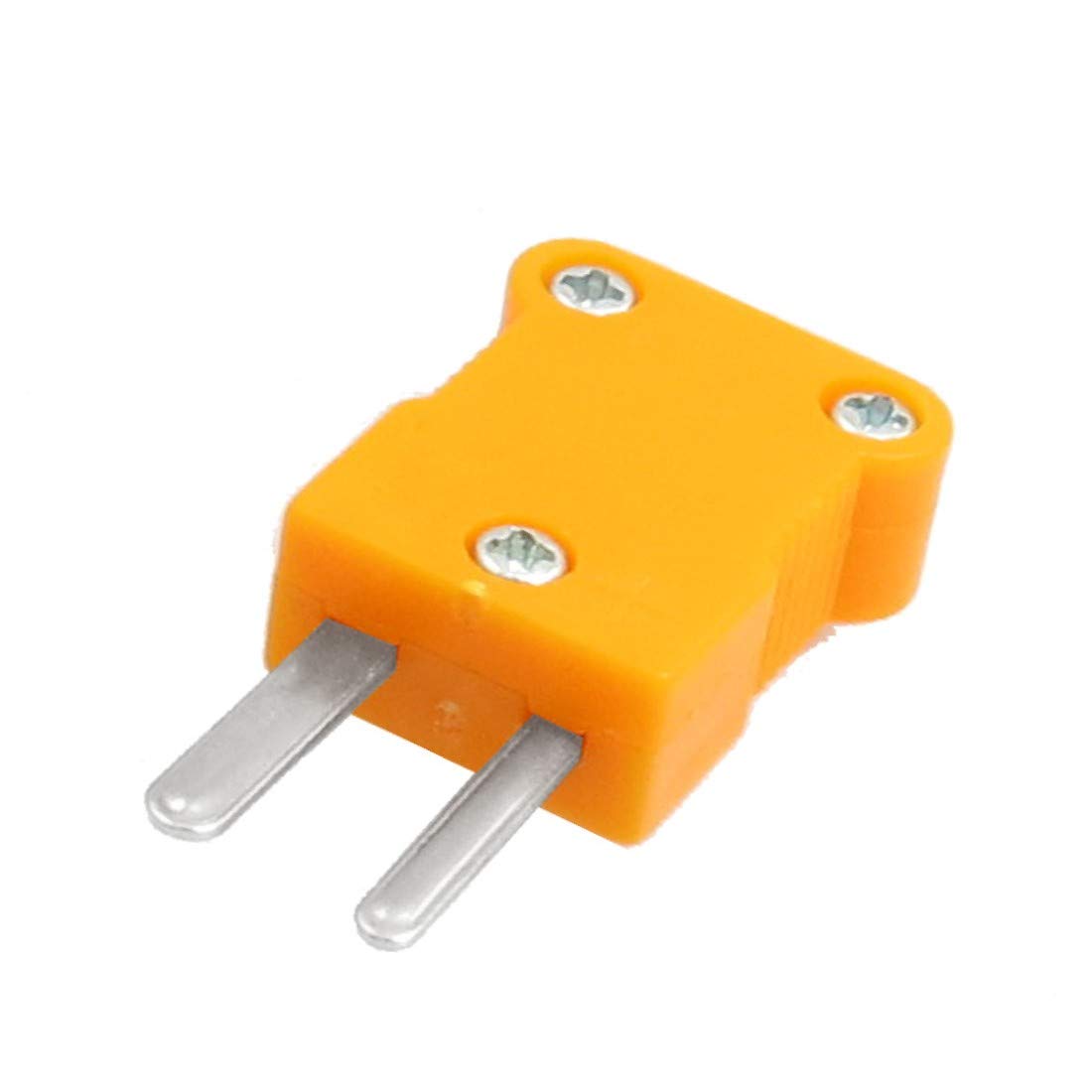 New Lon0167 Orange Plastic Housing 2 Terminals Male Thermocouple Plug K Type(Orange Kunststoffgehäuse 2 Anschlüsse Thermoelementstecker Typ K