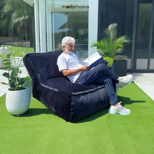 10 Best Cozy Chair for Reading: Top Comfortable Seats to Relax In 7 Mollismoons Bean Bag Chairs/Premium Class/Luxury/Jumbo Size/for Adults Sofa Reading Chairs Bedroom Bean Bed Recliner Bean Chair Machine wash/6 Months Warranty/Cover only (Black 5ft Bean Bag)