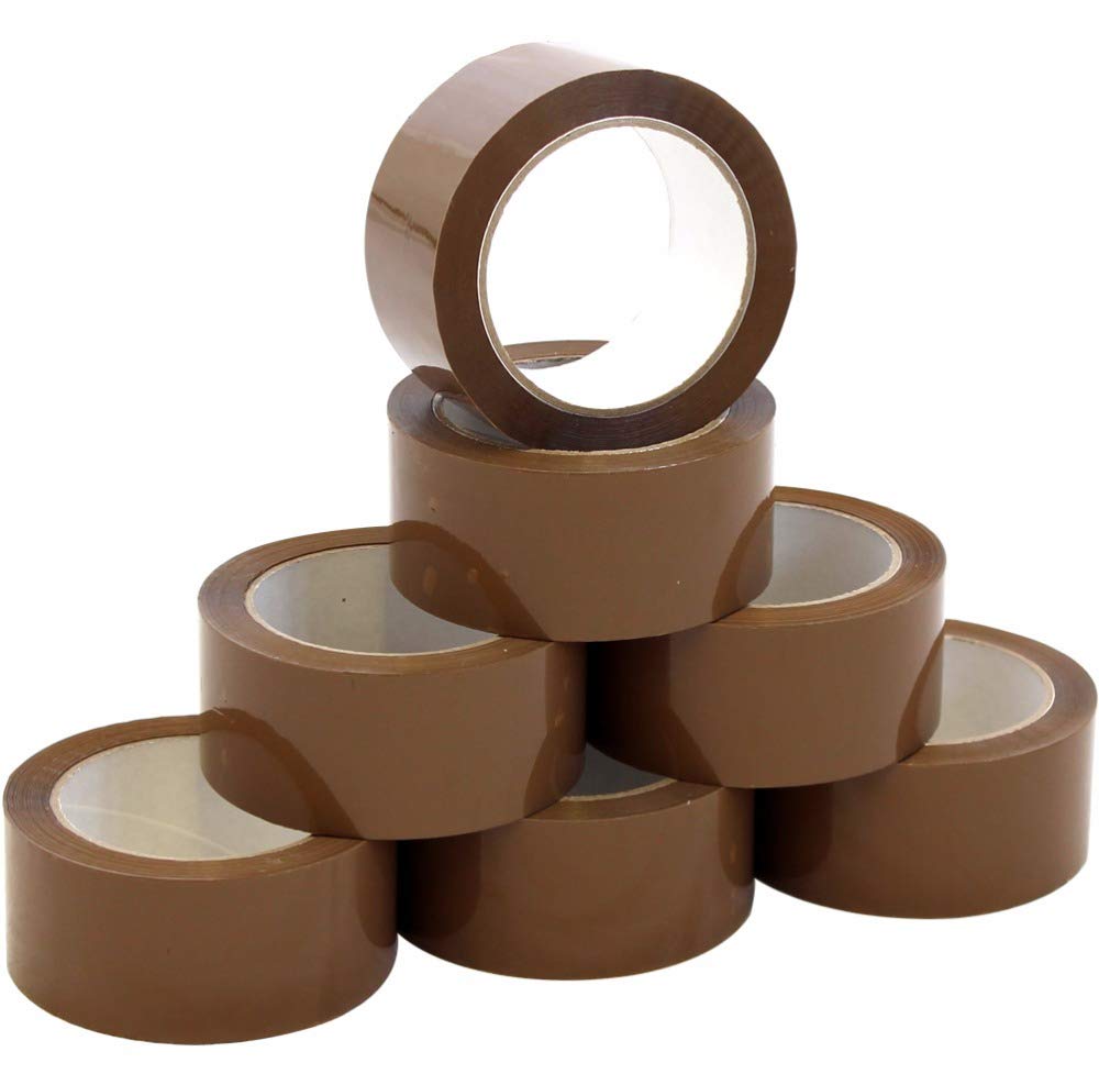 Easytopack Brown Packaging Packing Tape For Parcels And Boxes 48Mm X 66M, 12 Rolls