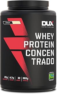 Whey Protein Concentrado Morango Pote 900g – Contribui para o Ganho Muscular Hipertrofia – Dux Human Health - Produto em review com 4.7 estrelas e 23.400 avaliações