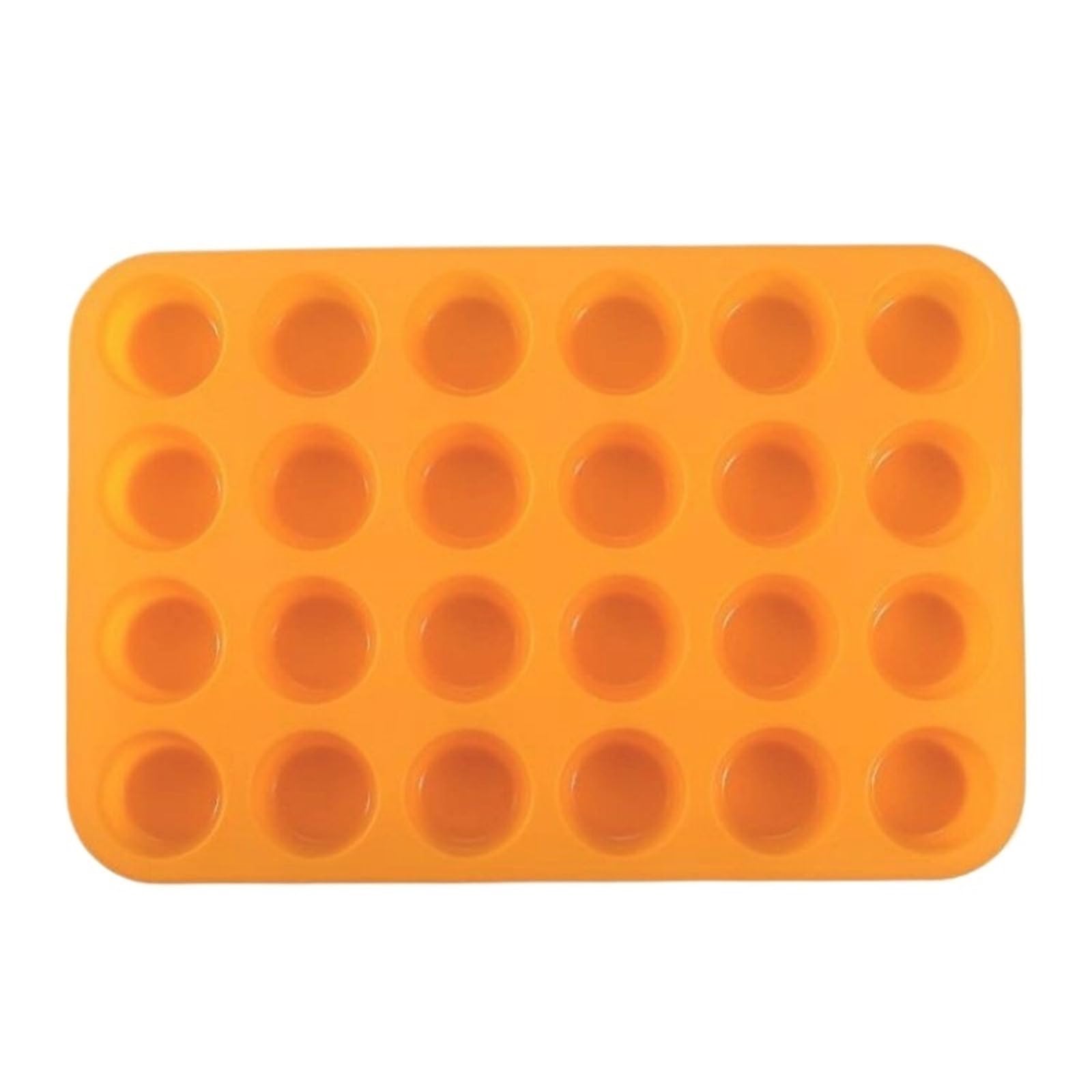 2 piezas de herramientas for hornear, 24 tazas redondas uniformes, molde for pasteles cocina para Pasteles(Orange)