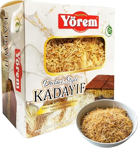 Yörem Dried & Chopped Kadayif Pastry | Perfect For Dubai Chocolate Kadayif (Kataifi) Shredded Fillo Dough Kadayif Pastry Dough Dubai Pistachio Chocolate Bar Kunafa