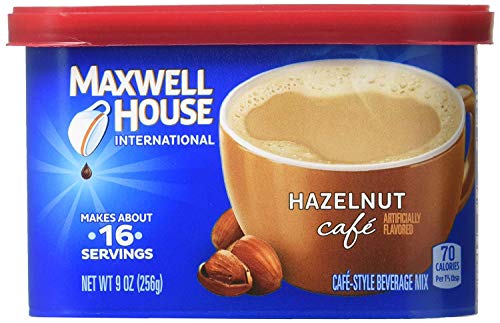 Maxwell House International Hazelnut Cafe Beverage Mix, 4 Count, 9 oz (Limited Edition)
