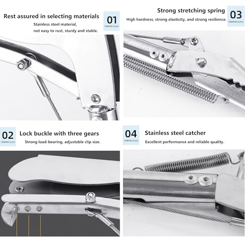 Image of 50 inchSnake Grabber Tool,Collapsible 3 Sections Snake Stick,Snake Tongs Only 17 in After Folding,Snake Stick Suitable for Many Scenarios，Snake Grabber Toolcan Also be Used as Reptile Tongs and Snake Hook
